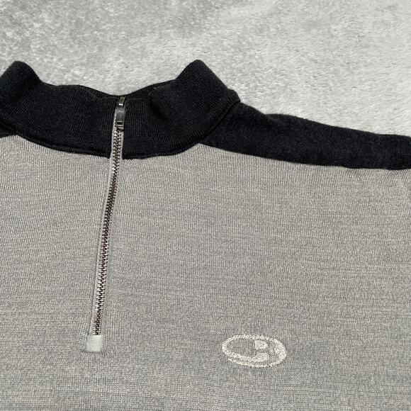 Icebreaker Sweater XL Grey Merino Wool 1/4 Zip Performance Outdoor Hiking Layer - Picture 6 of 9